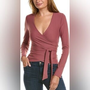 Susana Monaco Dusty Rose Ballerina Top Large Like new!